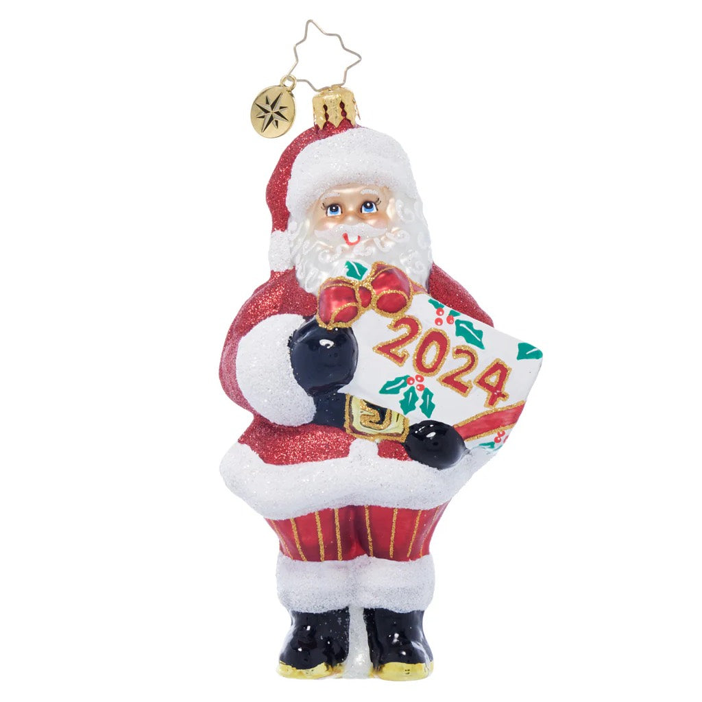 Christopher Radko Santa's Special Gift 2024 Christmas Ornament Annual