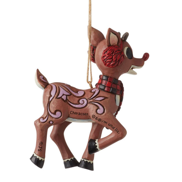 Jim Shore Rudolph with Earmuffs Ornament Annual Ornaments