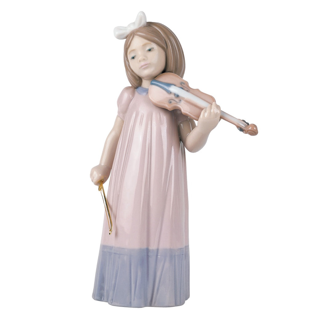 Nao by Lladro Girl With Violin Figurine – Annual Ornaments