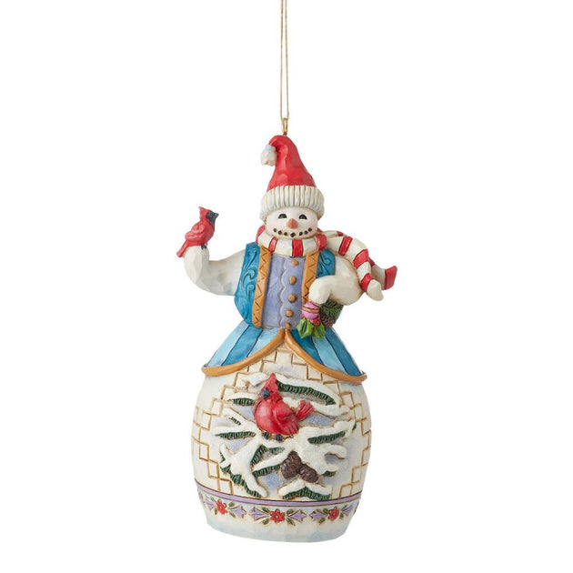 Jim Shore Snowman With Cardinal Ornament Annual Ornaments