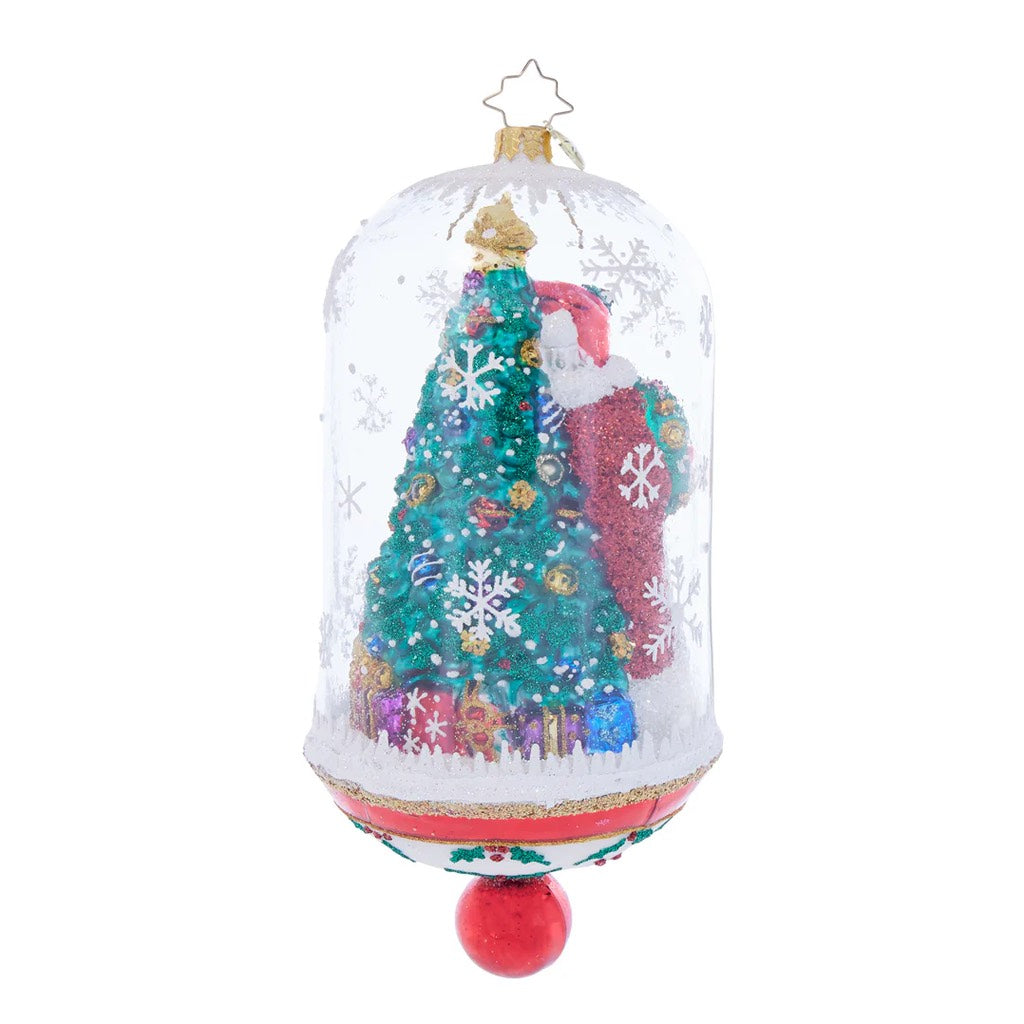 Christopher Radko Holly Holiday Dome Santa LE Christmas Ornament