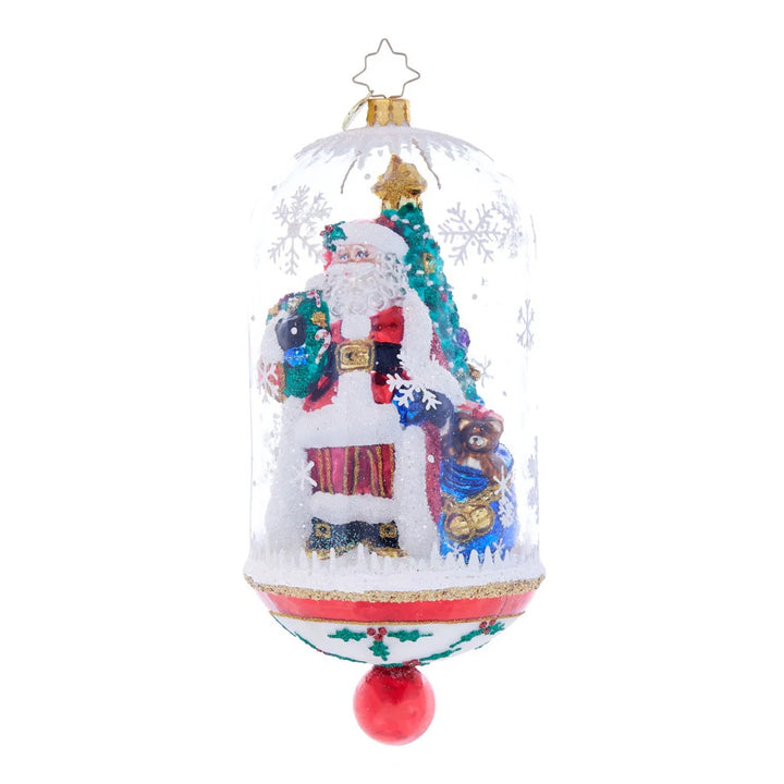 Christopher Radko Holly Holiday Dome Santa LE Christmas Ornament