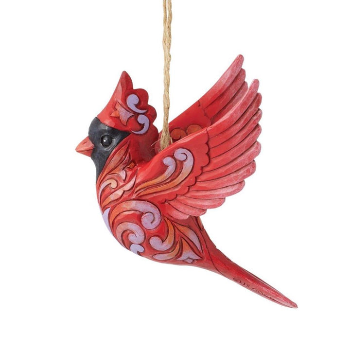 Jim Shore Caring Cardinal in Flight Ornament