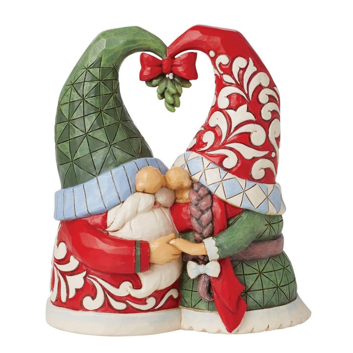 Jim Shore Gnomes Mistletoe Couple Figurine