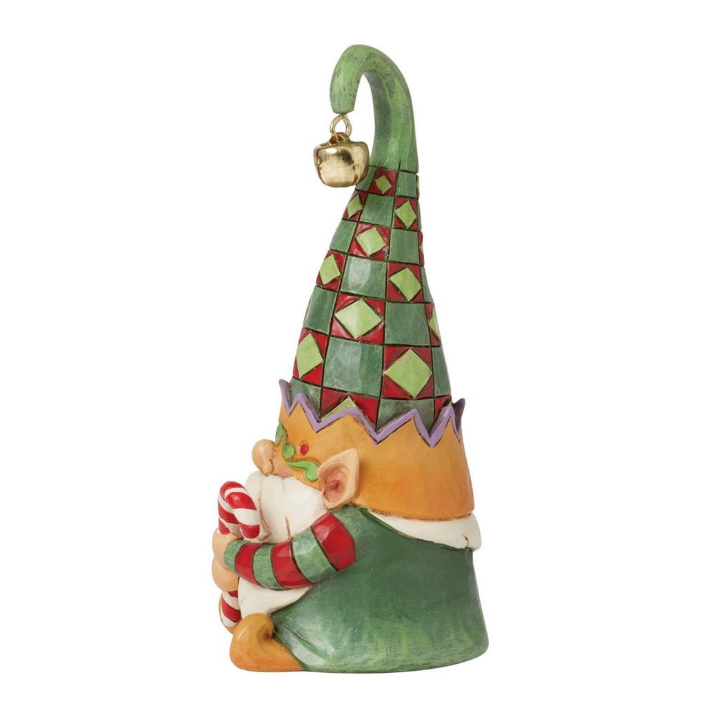 Jim Shore Gnome Elf Holding Candy Cane Figurine