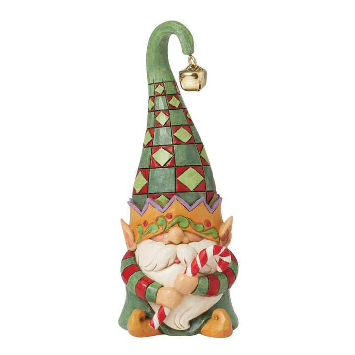 Jim Shore Gnome Elf Holding Candy Cane Figurine