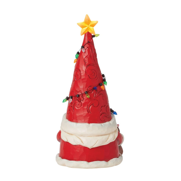 Jim Shore Santa Gnome Wrapped in Lights LED Figurine