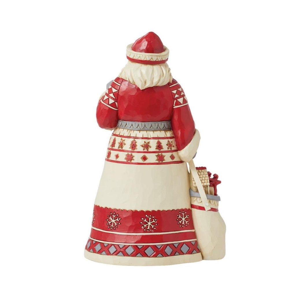 Jim Shore Nordic Noel Santa With Bag Figurine