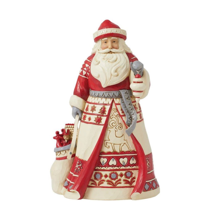 Jim Shore Nordic Noel Santa With Bag Figurine