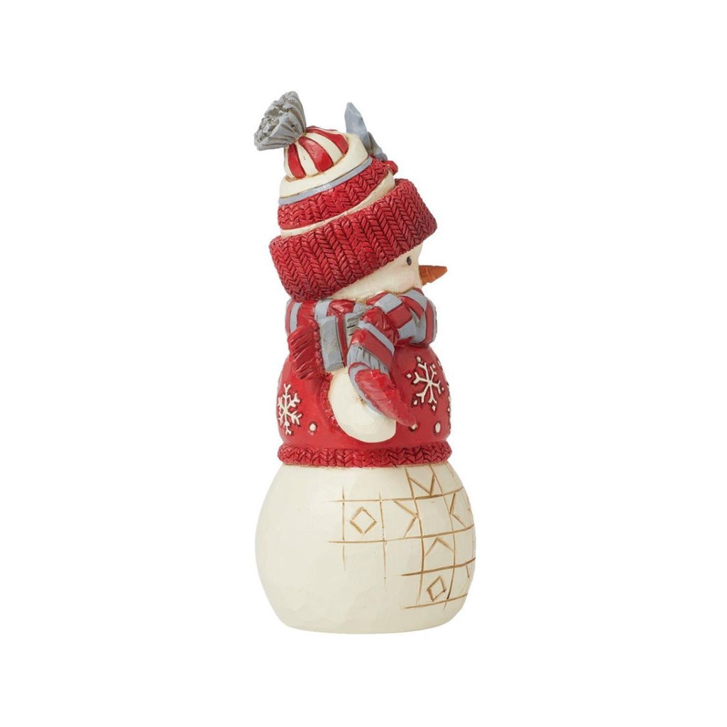 Jim Shore Nordic Noel Snowman With Hat Figurine