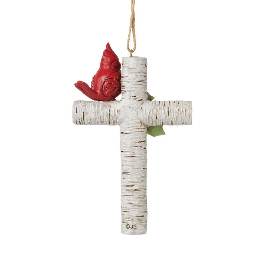 Jim Shore Cardinal With Cross Ornament