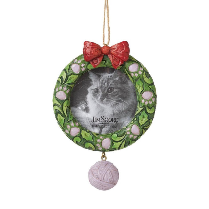 Jim Shore Cat Pet Wreath Frame Ornament