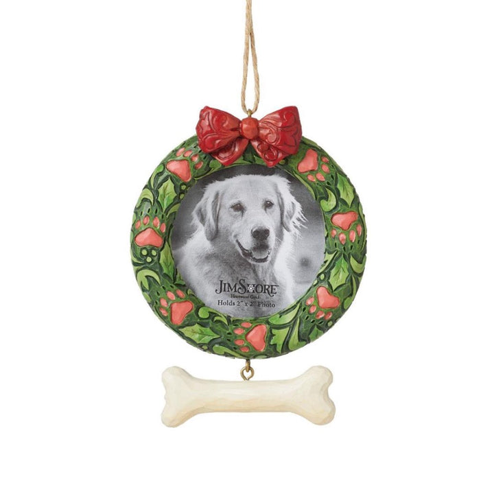 Jim Shore Dog Pet Wreath Frame Ornament