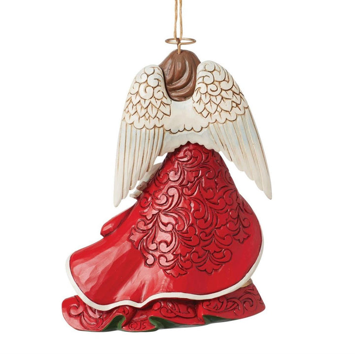 Jim Shore Christmas Angel With Cardinals Ornament