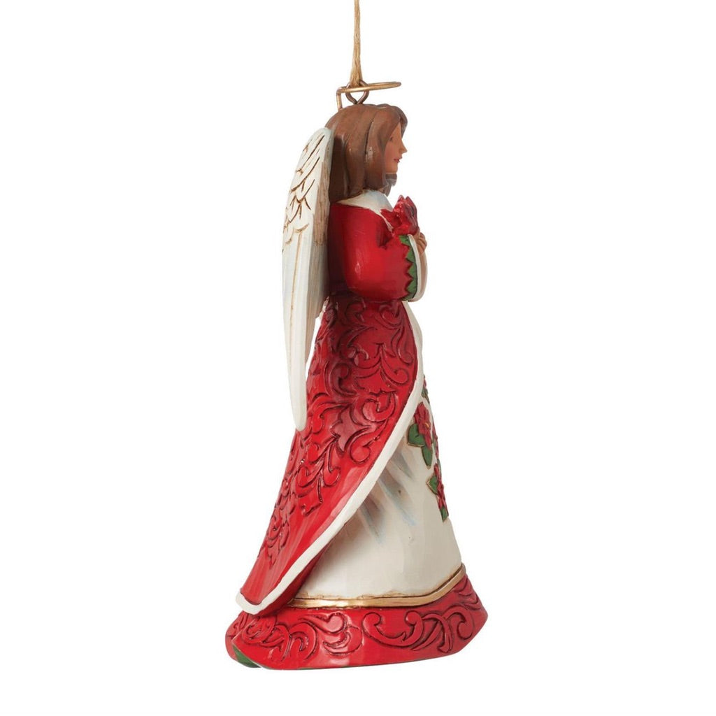 Jim Shore Christmas Angel With Cardinals Ornament