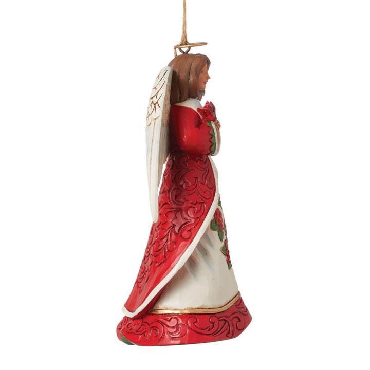 Jim Shore Christmas Angel With Cardinals Ornament