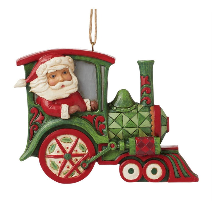 Jim Shore Santa In Train Ornament