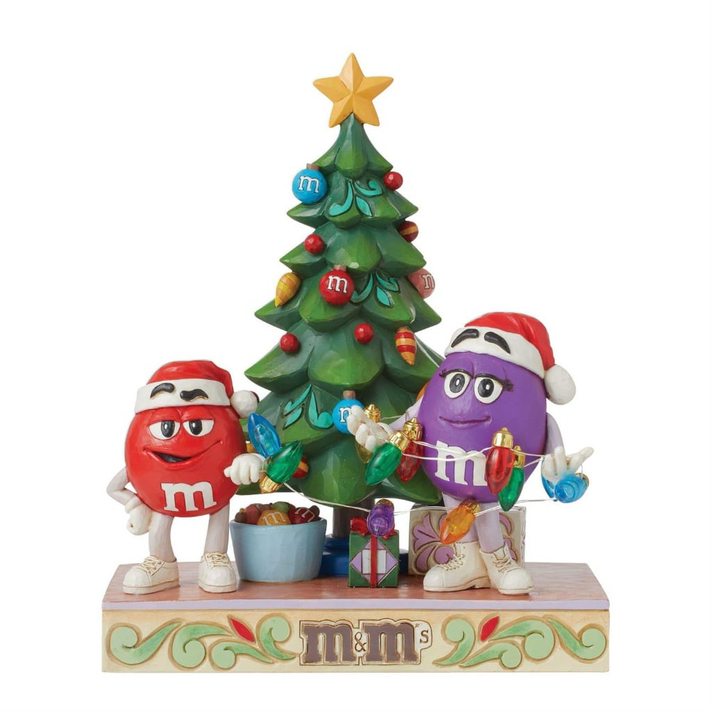 Jim Shore M&Ms Purple & Red Character Tree Figurine