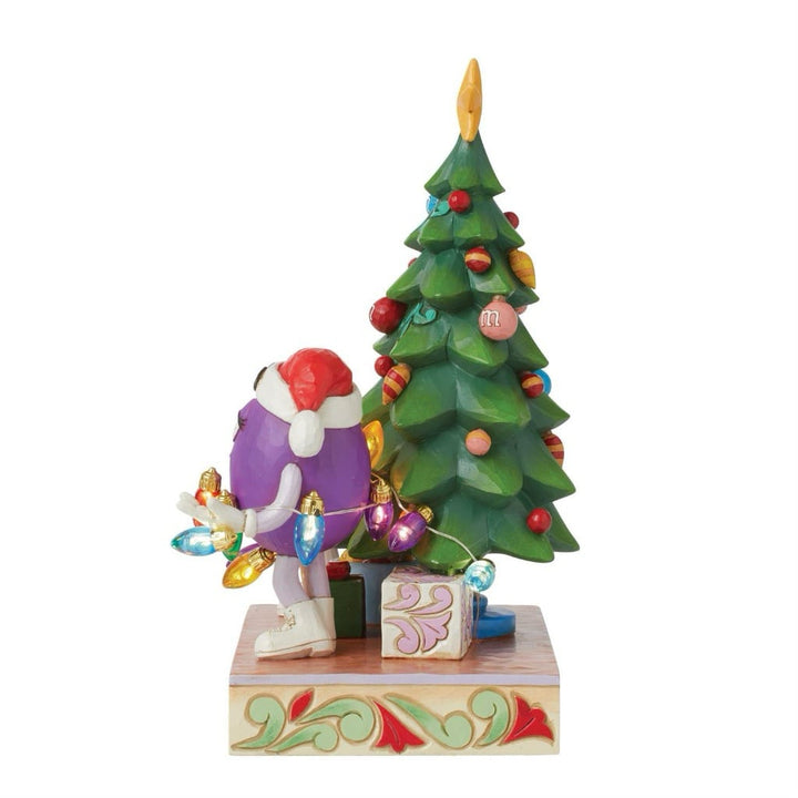 Jim Shore M&Ms Purple & Red Character Tree Figurine