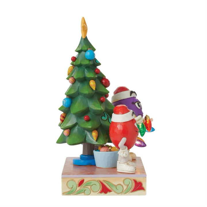 Jim Shore M&Ms Purple & Red Character Tree Figurine