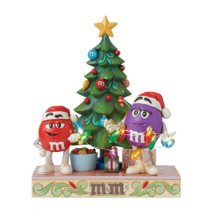 Jim Shore M&Ms Purple & Red Character Tree Figurine