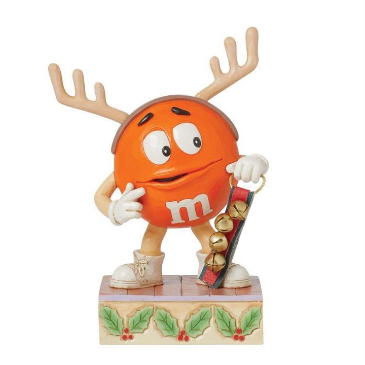 Jim Shore M&Ms Orange Character Reindeer Figurine