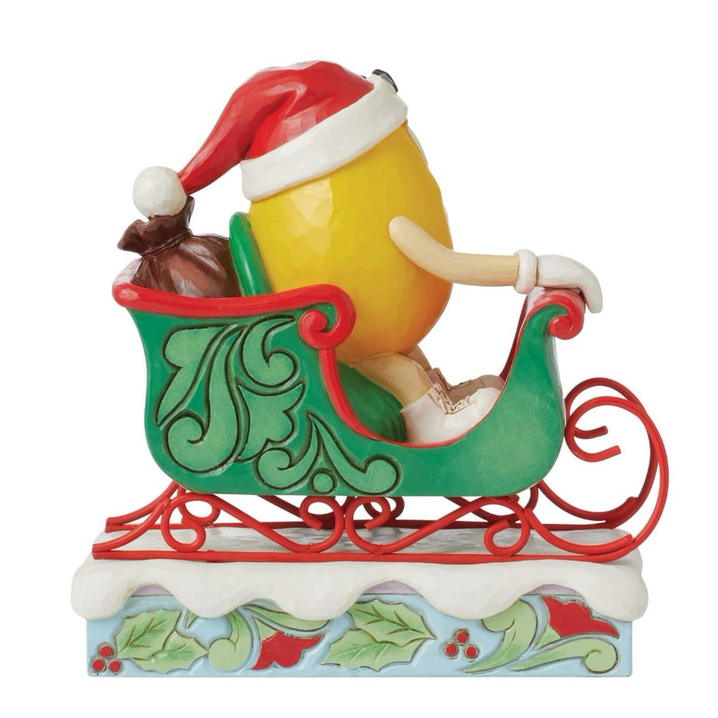 Jim Shore M&Ms Yellow Character In Sleigh Figurine