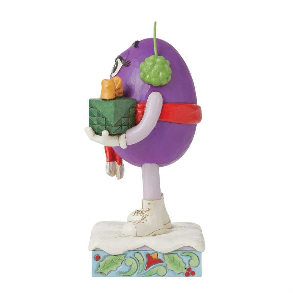 Jim Shore M&Ms Purple Character With Gift Figurine