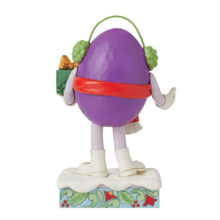 Jim Shore M&Ms Purple Character With Gift Figurine