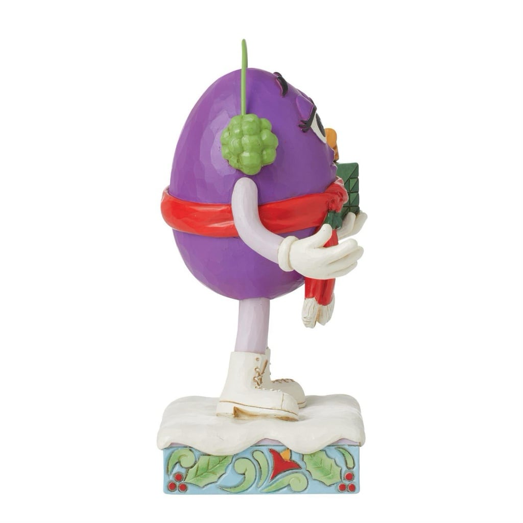 Jim Shore M&Ms Purple Character With Gift Figurine