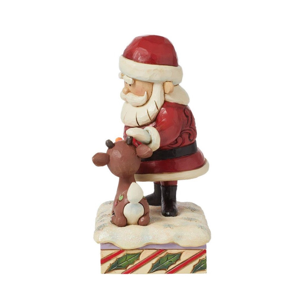 Jim Shore Rudolph Santa Petting Rudolph Figurine