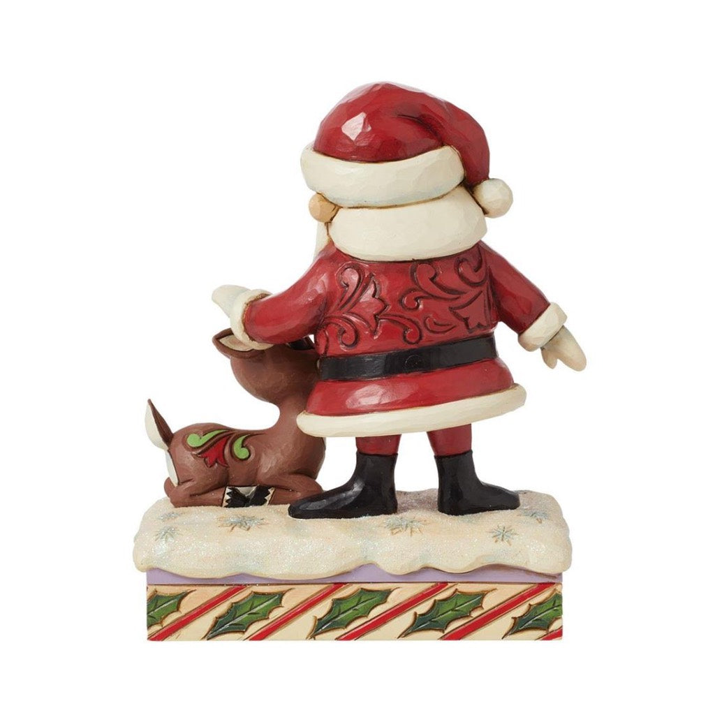 Jim Shore Rudolph Santa Petting Rudolph Figurine