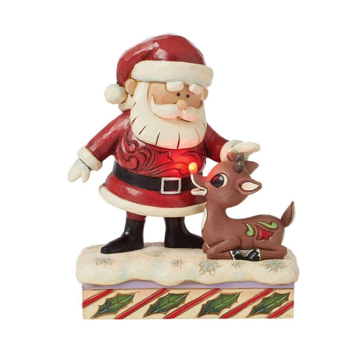 Jim Shore Rudolph Santa Petting Rudolph Figurine