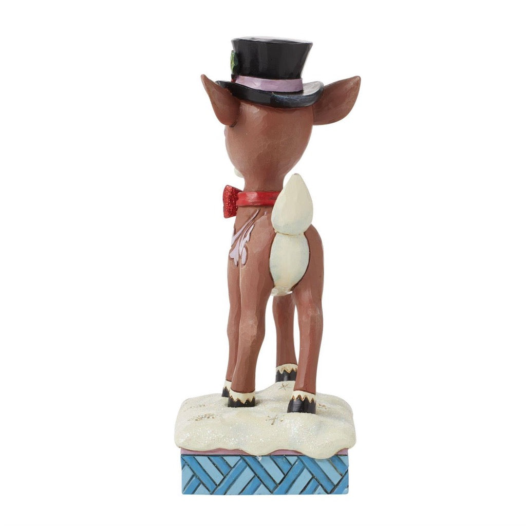 Jim Shore Rudolph In Top Hat & Bowtie Figurine