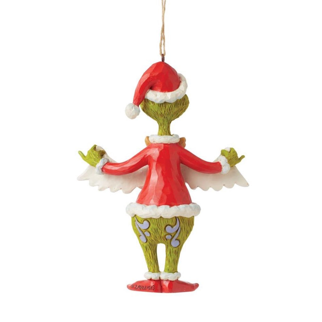 Jim Shore Grinch Holding Merry Christmas Banner Ornament