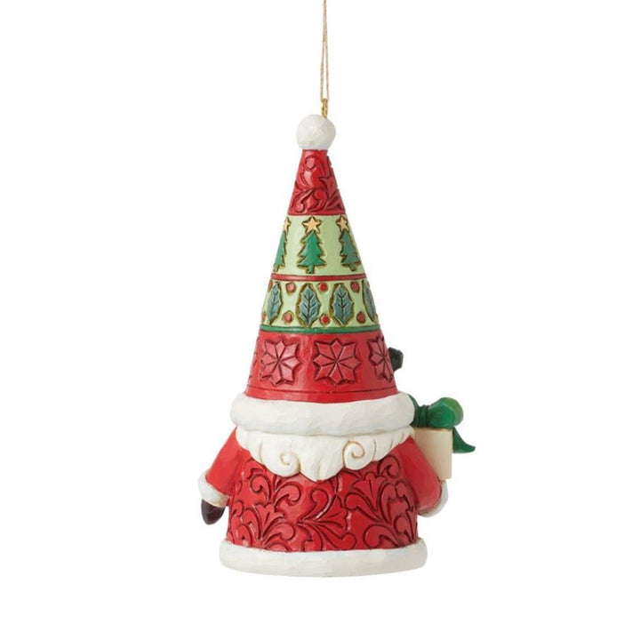 Jim Shore Santa Gnome With Gift Ornament