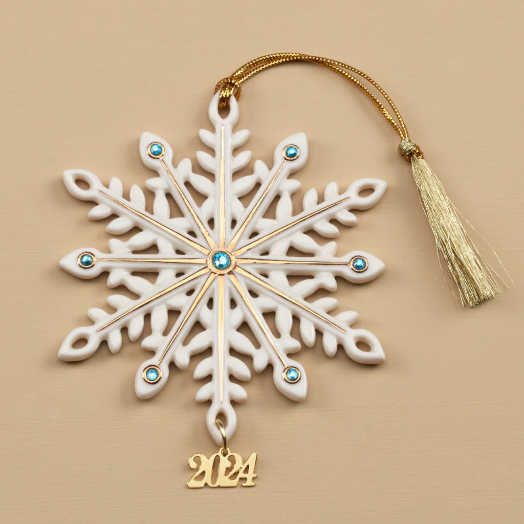 Lenox 2024 Annual Gemmed Snowflake Ornament – Annual Ornaments