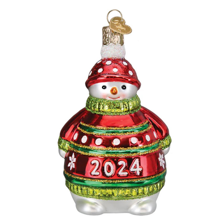 Old World Christmas 2024 Snowman Dated Ornament