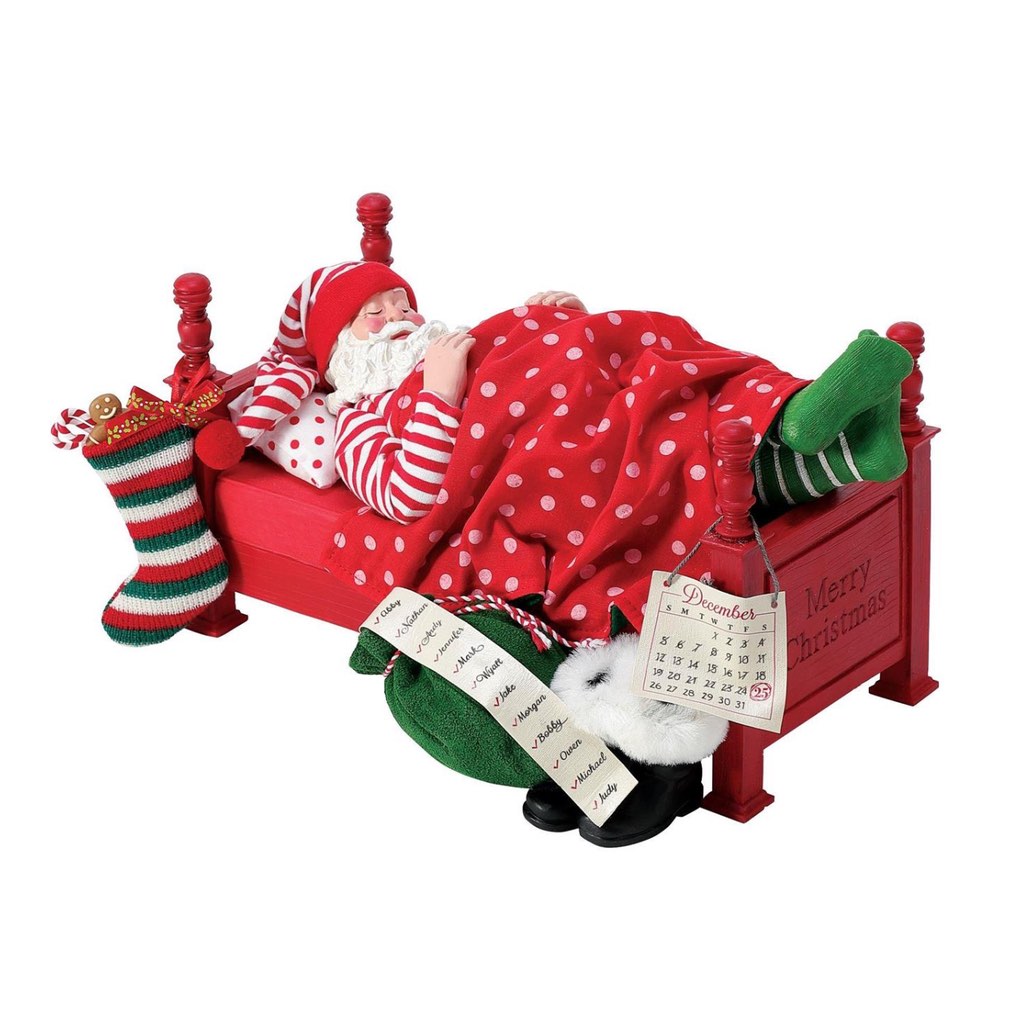 Possible Dreams Clothtique Well Deserved Santa Figurine