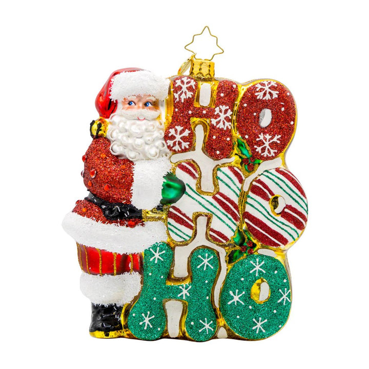 Christopher Radko Merry Ho Ho Ho Santa Ornament