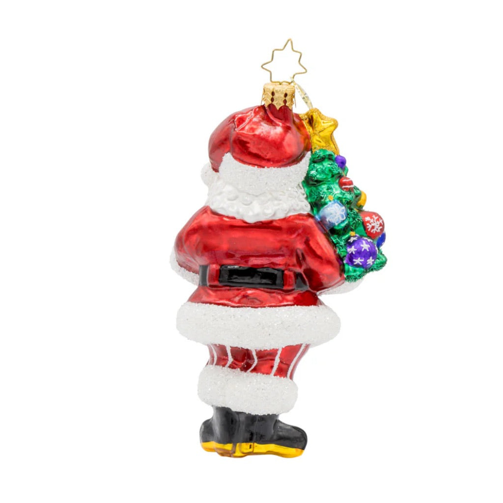 Christopher Radko Tree-Totin’ Santa Ornament