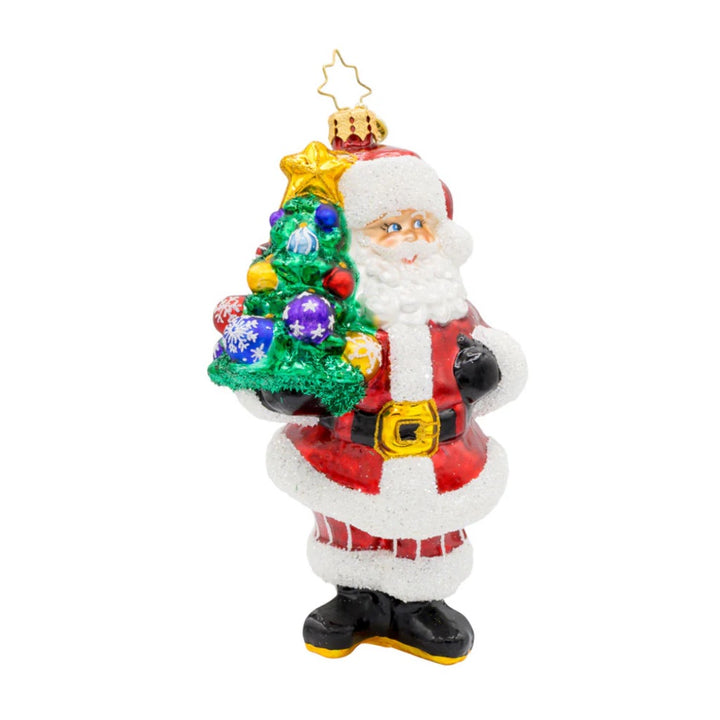 Christopher Radko Tree-Totin’ Santa Ornament