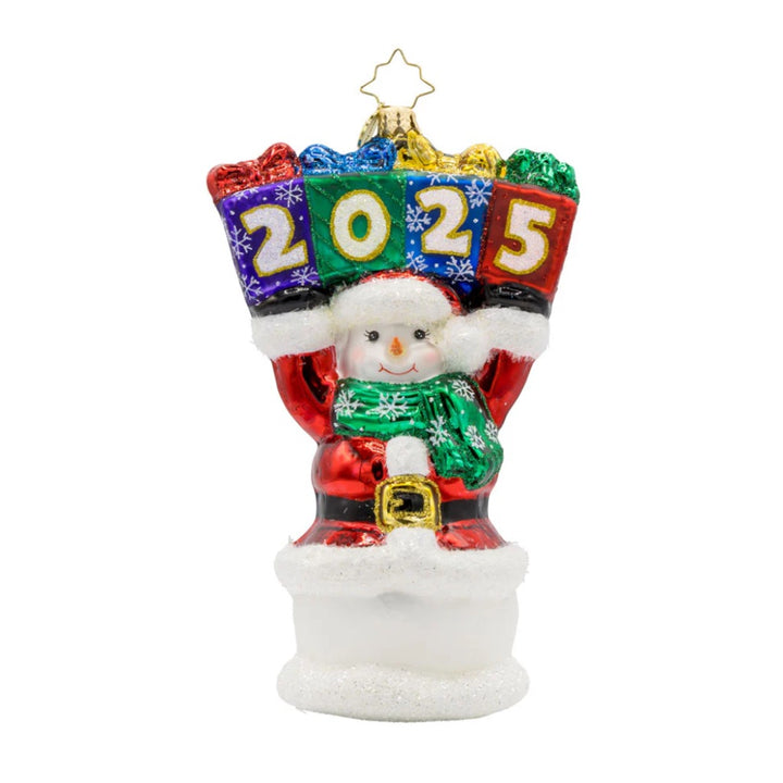 Christopher Radko 2025 Snowman Greetings Ornament