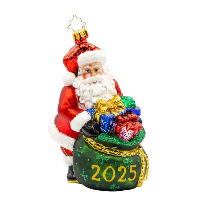 Christopher Radko 2025 Santa’s Yearly Gift Drop Ornament