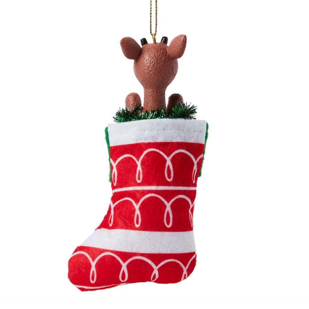 Rudolph The Red-Nosed Reindeer in Stocking Ornament