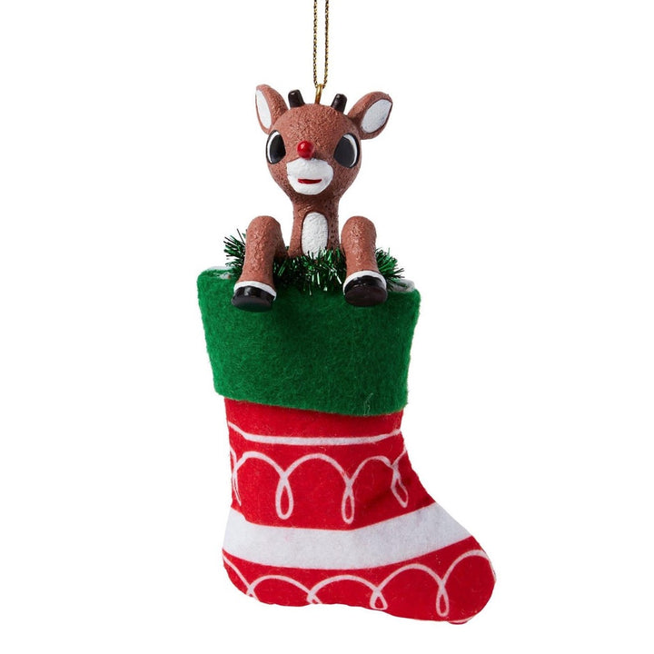 Rudolph The Red-Nosed Reindeer in Stocking Ornament