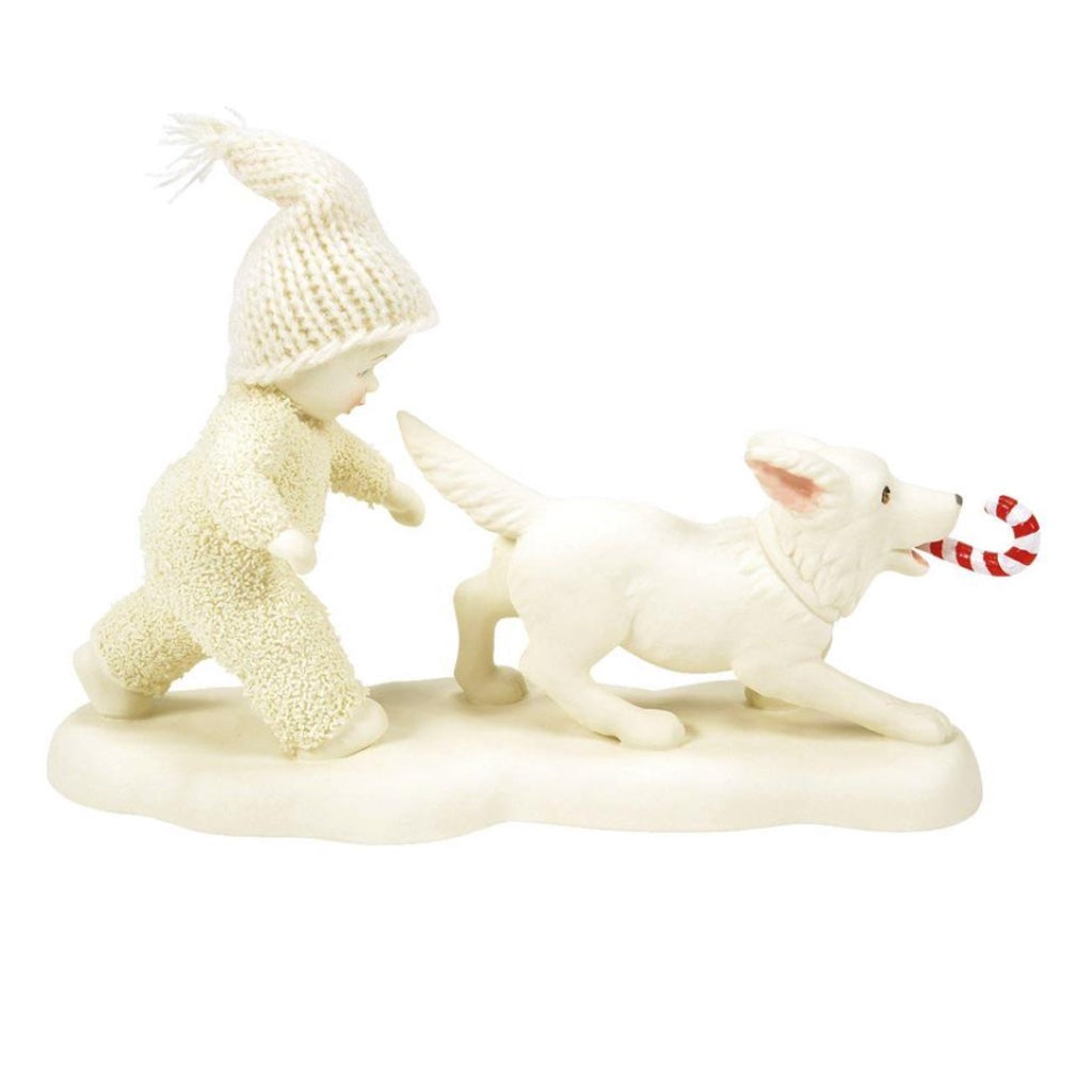 Snowbabies Candy Cane Chase Figurine