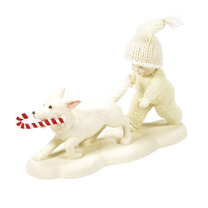 Snowbabies Candy Cane Chase Figurine