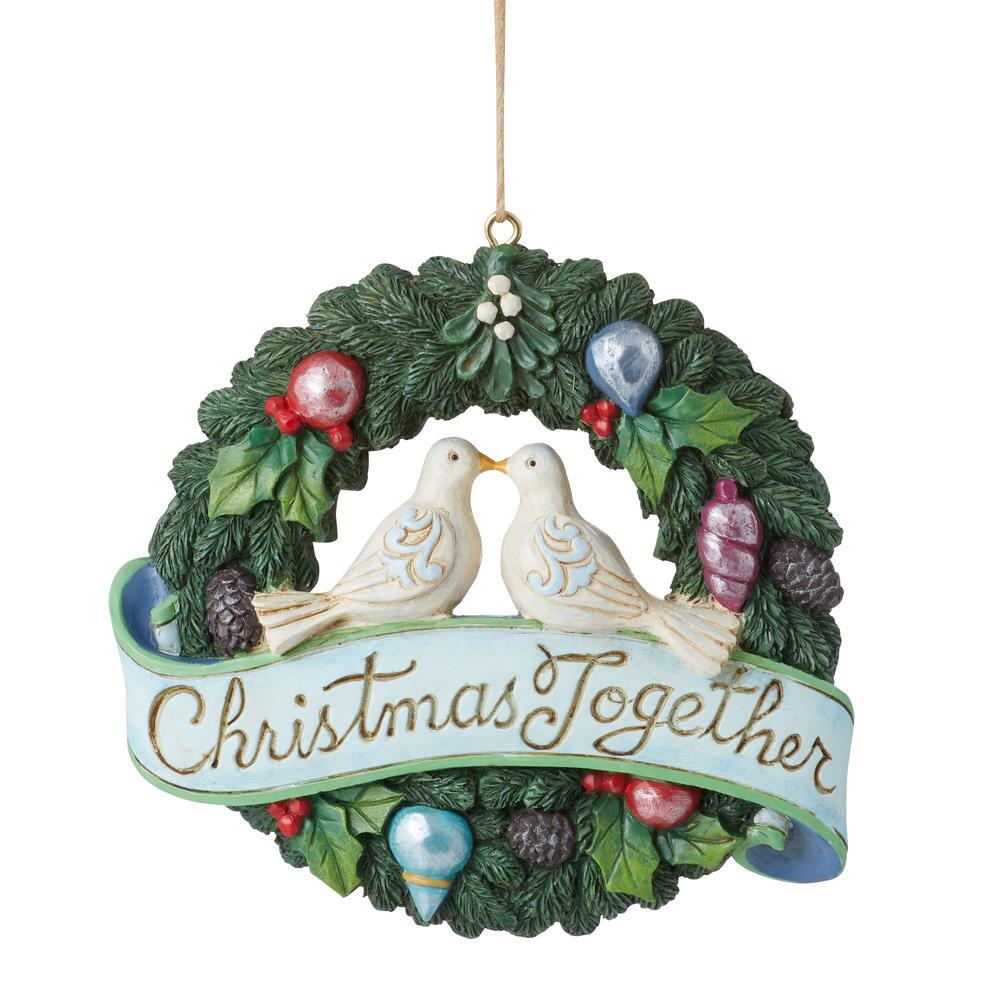 Jim Shore Christmas Together Wreath Ornament | Annual Ornaments