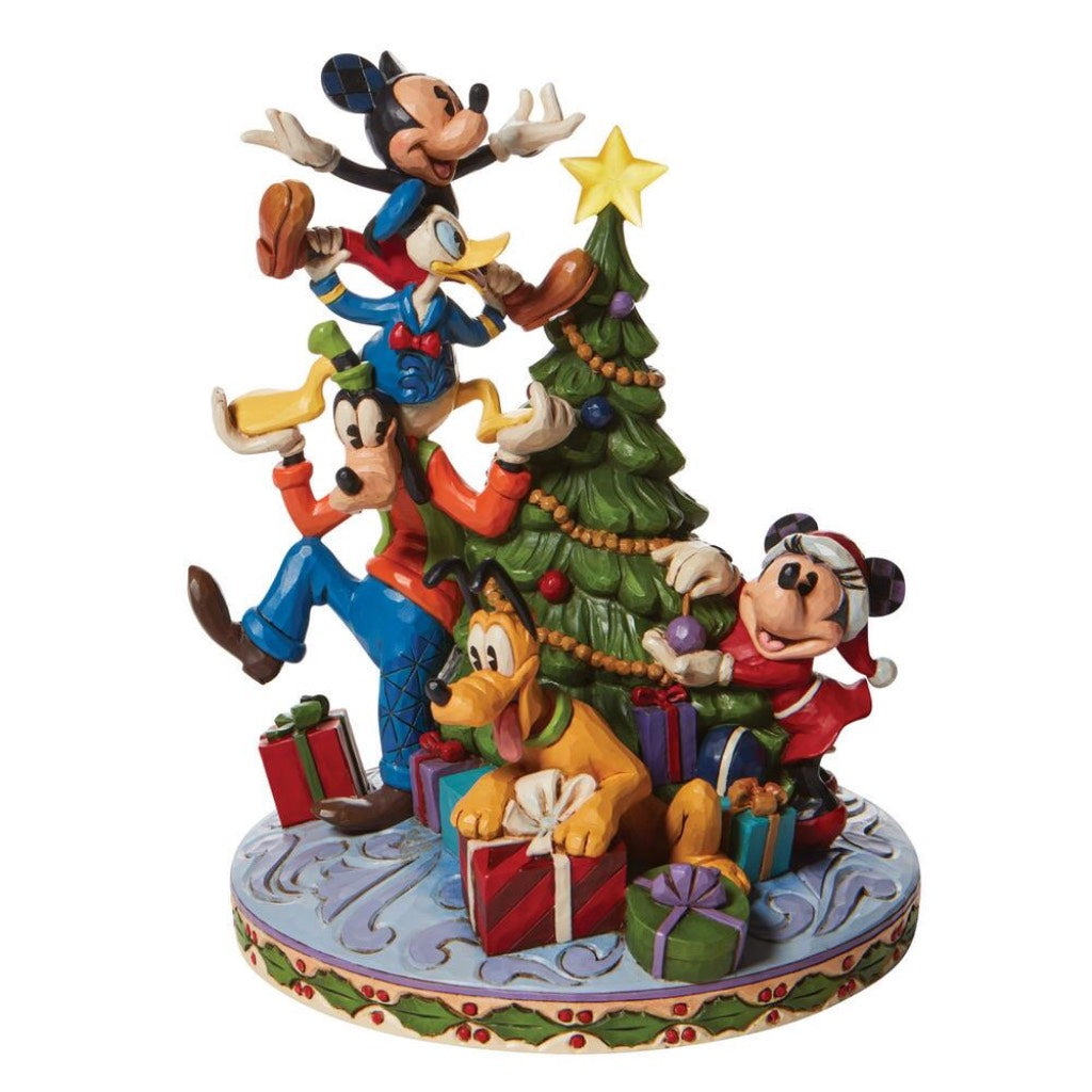 Disney Traditions Mickey & Minnie Santas Figurine by Jim Shore